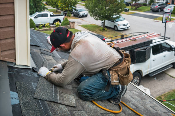 Professional Roofing technician working in Steep Falls, ME